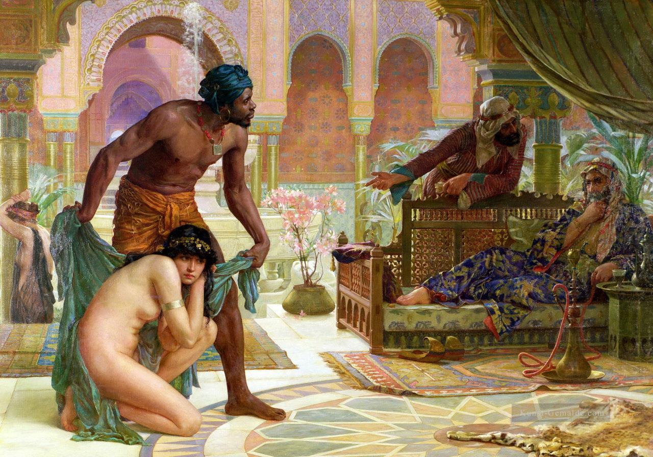 Der bittere Draught des Slavery Ernest Normand Classical Nackt Ölgemälde